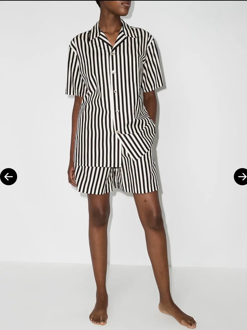 Olivia Von Halle Emil Nike Striped Pajama set